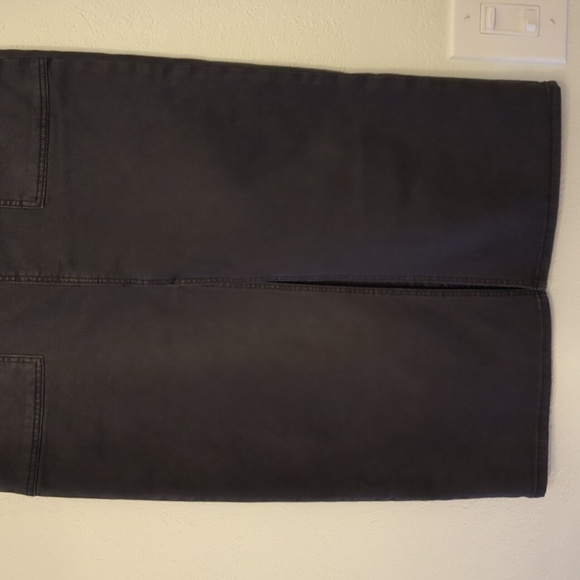Rolla's Trade skirt in washed black A line midi Black Midi Skirt front slit Sz8 - Picture 7 of 10